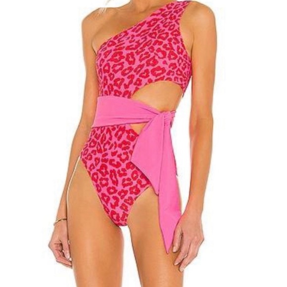 Beach Riot Rae PinkOne piece Love Leopard - Picture 2 of 4